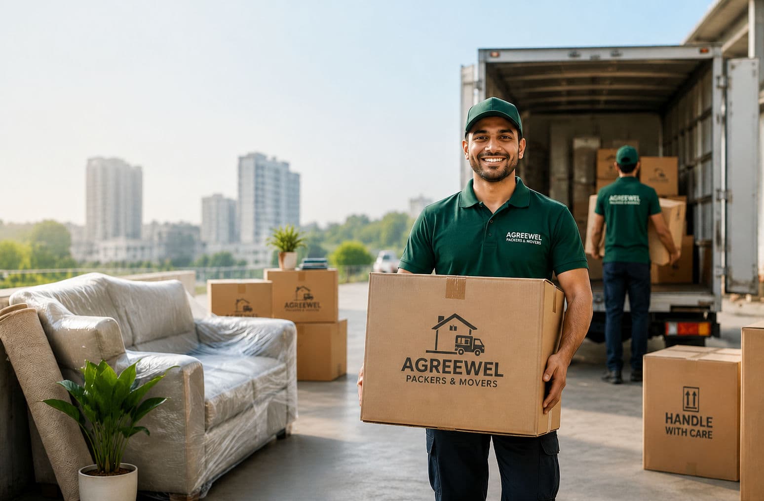 Agreewel Packers and Movers — professional packing and moving crew at work